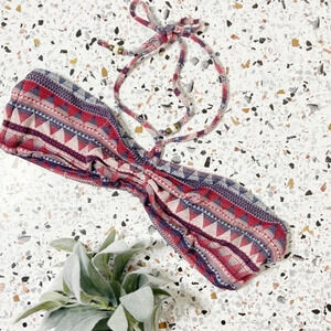 RALPH LAUREN Swim Bikini Bandeau Halter Top Designer Size Large (12US) Summer